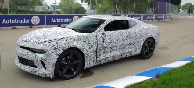 2016 Camaro Test-Mule bumped into a tire wall